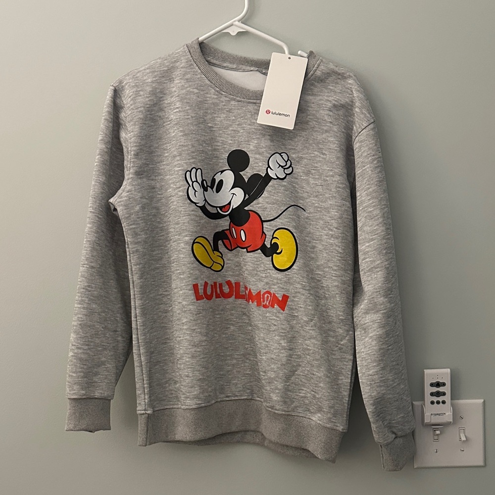 lululemon athletica Gray Mickey Mouse Crewneck Sweater